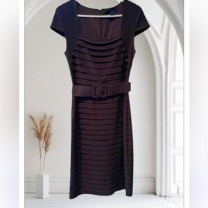 ADRIANNA PAPELL COLLECTION EUC WOMENS BROWN DRESSES DRESS FALL WINTER SIZE 8
